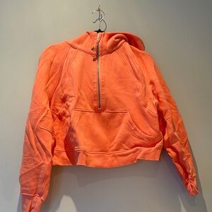 lululemon athletica Cropped Half-Zip Hoodie in Bright Orange